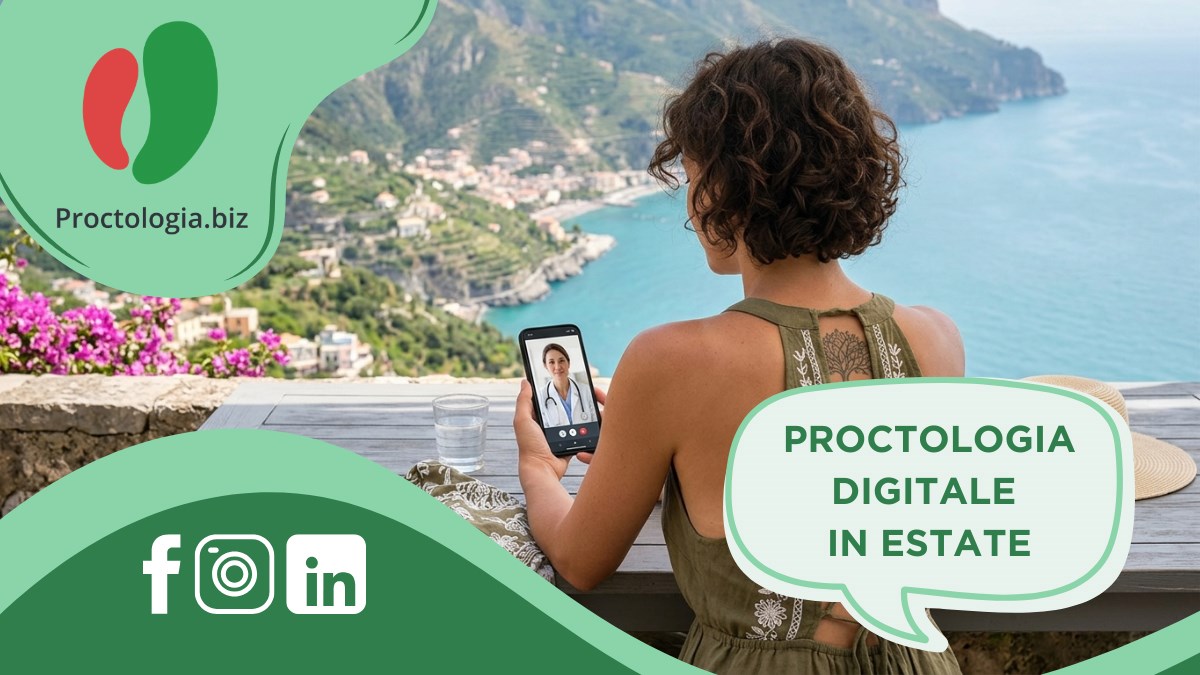 Proctologia digitale in estate: telemedicina, app e intelligenza artificiale per monitorare i sintomi anche in vacanza