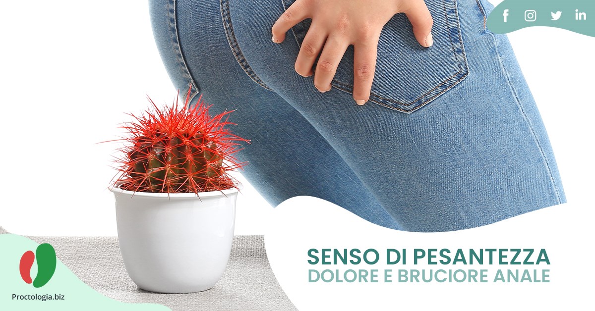 Senso di pesantezza, dolore e bruciore anale: i fastidi più comuni.